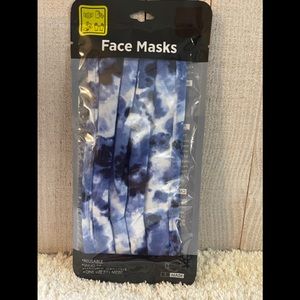 New Face Mask Blue Tidied Snug Fit 95% Cotton